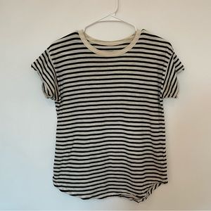 Madewell Black and White Striped T-shirt